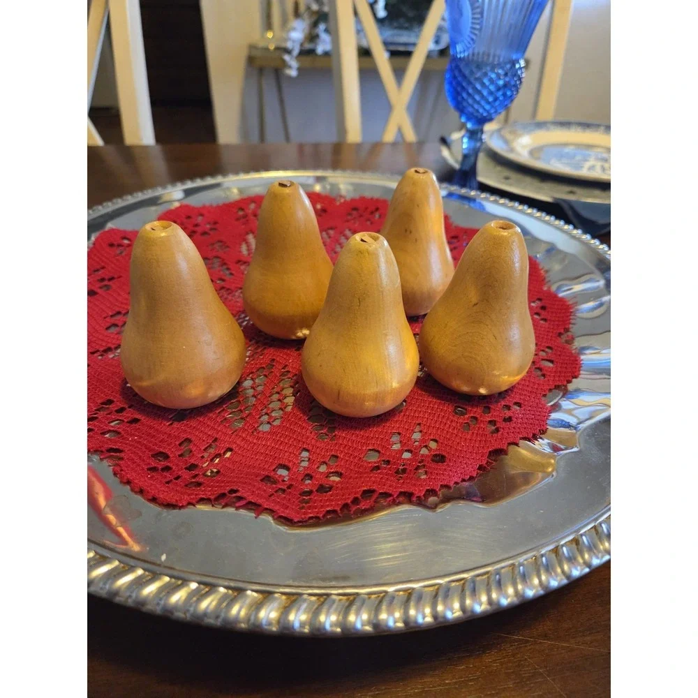 Vintage Wooden Pears Cottagecore Granny Core Decor